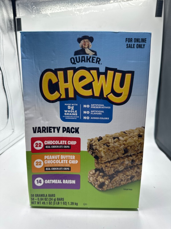 Photo 3 of Quaker Chewy Granola Bars, 3 Flavor Variety Pack,58 Count (Pack of 1)
