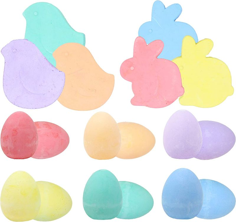 Photo 1 of JOYIN 36 Pack Easter Sidewalk Chalk Set, Colorful Easter Eggs Bunny Chicken Chalks, Easter Crafts for Kids Easter Party Favors, Boys Girls Toddlers Easter Basket Stuffers Gifts Fillers
