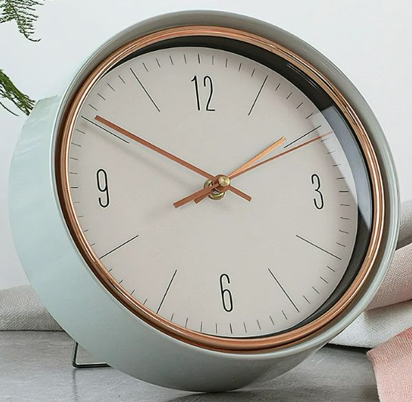 Photo 1 of zxb-shop Table Clock Table Clock Silent Living Room Desk Clock Modern Minimalist Bedroom Clock Ornaments for Desktop Table Countertop Metal Home Shelf Clock 