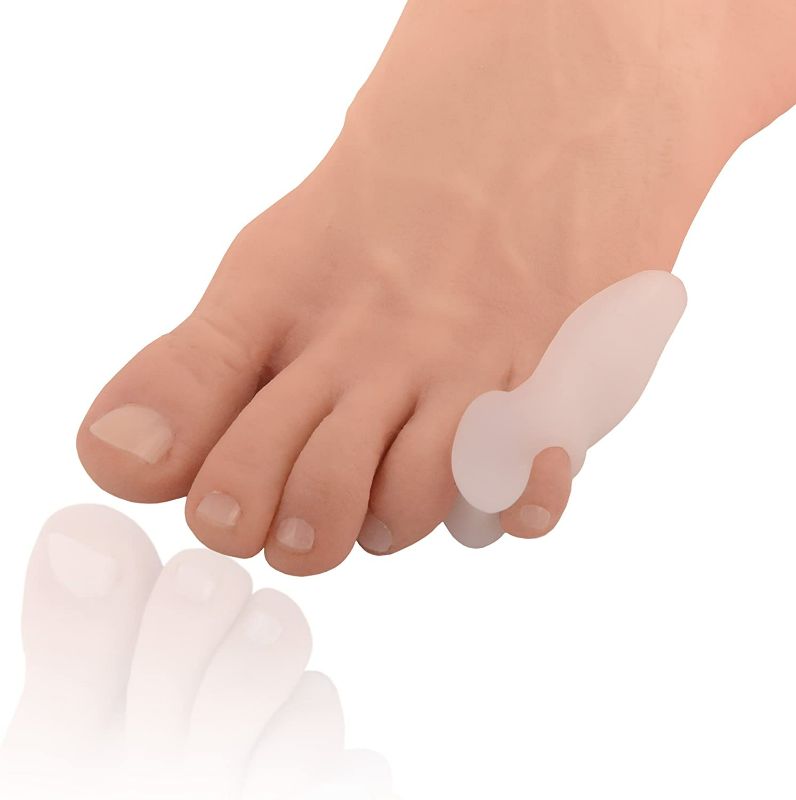 Photo 1 of Synx Geli Bunion Shield Spacers - Soft Gel Bunionette Pads with Spacer - Tailors Bunion Pad Corrector - Fast Pain Relief for Men & Women - Pinky Toe Protection - 2 ct