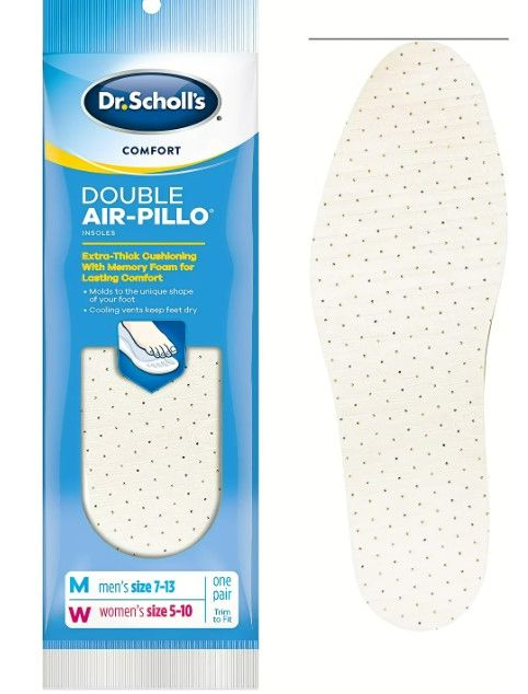 Photo 1 of Dr. Scholl’s Comfort Double Air-Pillo Insoles, Men’s Size 7-13, Women’s Size 5-10 , 3 PACK
