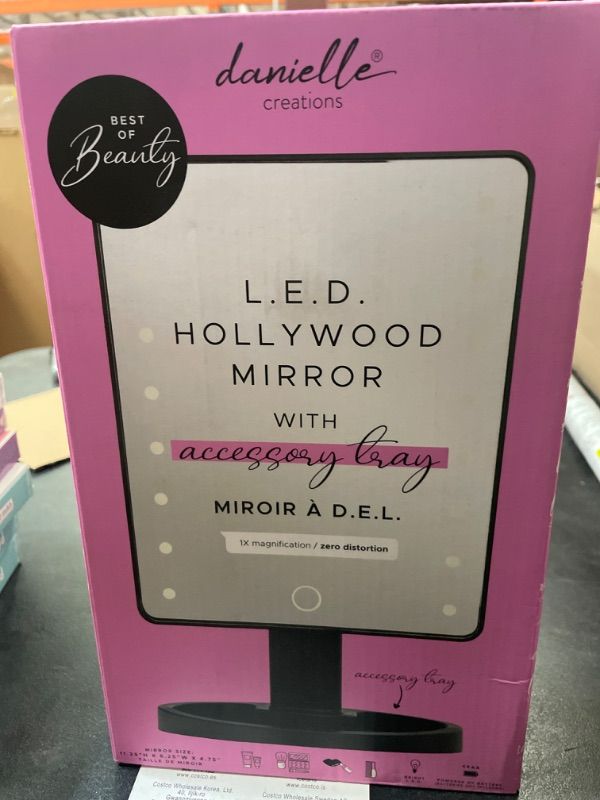 Photo 2 of Danielle Creations L.E.D Hollywood Mirror With Accessory Tray