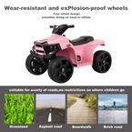 Photo 3 of 6-Volt Kids Ride on ATV Car 4 Wheelers Electric Quad with Horn and LED Lights, Pink
