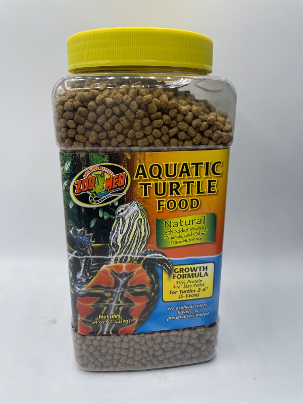 Photo 2 of Croci Zoo Med Natural Aquatic Turtle Food, Growth Formula, 54-Ounce, 3.4 Pound, Black(Pack of 1)