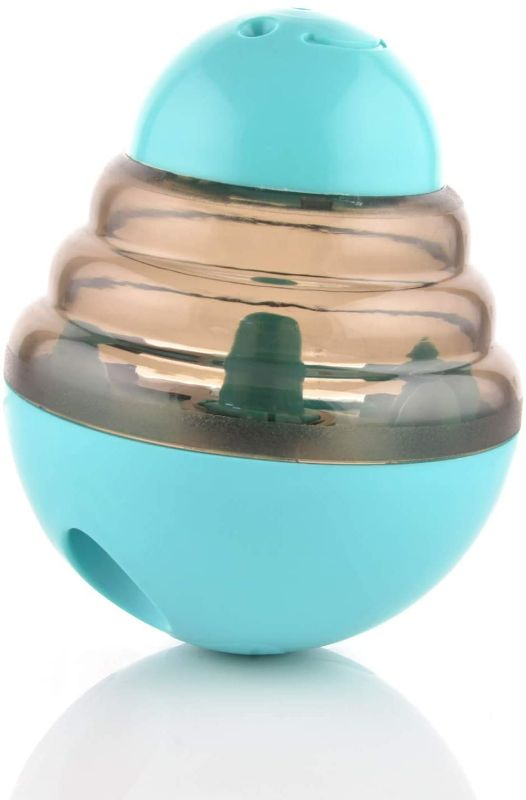 Photo 1 of Guardians Tumbler Pet Toy, Dog Leaky Food Toy Interactive Dog Cat Toy Food Treat Dispensing Toys, Slow Feeder Treat Ball for Pets Increases IQ (turquoise)
