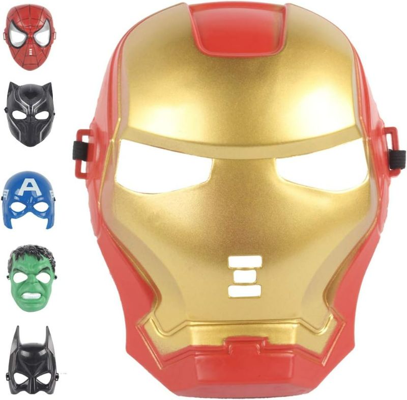 Photo 1 of 2 pack Avazera Superhero mask for Kids?Superhero Costumes Children's Birthday Parties, Superhero Toys Gifts for Halloween Cosplay Parties (Super Steel mask)

