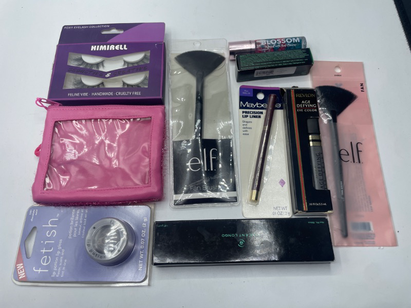 Photo 1 of Miscellaneous Variety Brand Name Cosmetics Including (E.L.F, Vincent Longo, Revlon,Fetish, Maybelline)