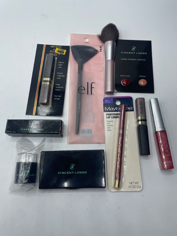 Photo 1 of Miscellaneous Variety Brand Name Cosmetics Including (E.L.F, Vincent Longo, Revlon, Rimmel, Maybelline)
