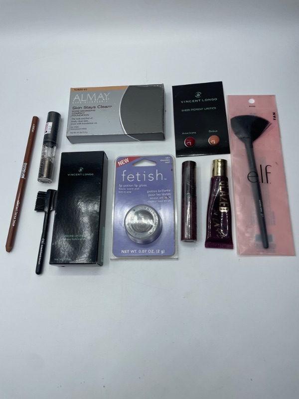 Photo 1 of Miscellaneous Variety Brand Name Cosmetics Including (E.L.F, Vincent Longo, Revlon, Almay, Maybelline) And Discontinued Items