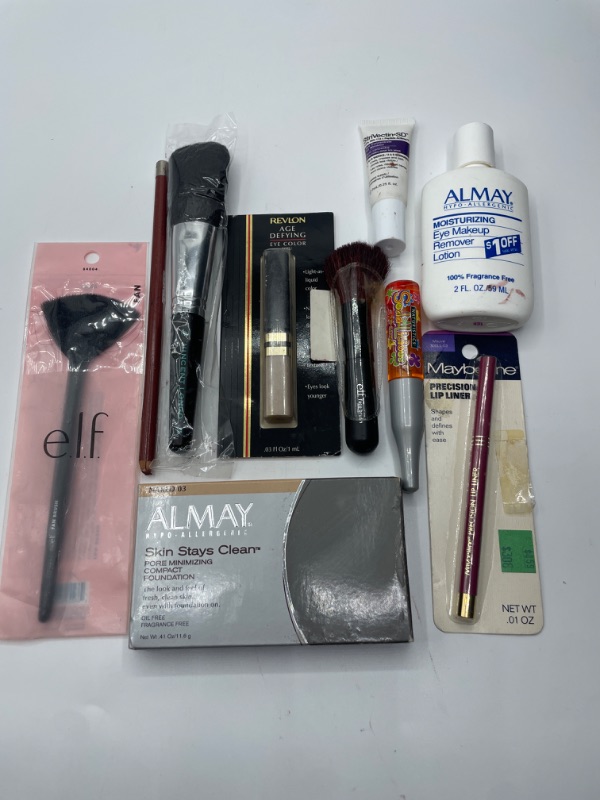 Photo 1 of Miscellaneous Variety Brand Name Cosmetics Including (E.L.F, Vincent Longo, Revlon, Rimmel, Maybelline) And Discontinued Items