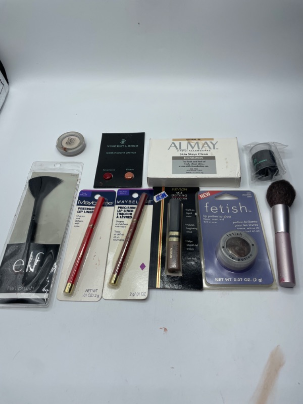 Photo 1 of Miscellaneous Variety Brand Name Cosmetics Including (E.L.F, Vincent Longo, Revlon, Almay, Maybelline) And Discontinued Items