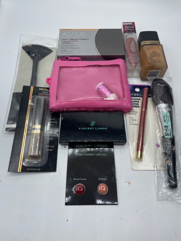 Photo 1 of Miscellaneous Variety Brand Name Cosmetics Including (E.L.F, Vincent Longo, Revlon, Rimmel, Maybeline) And Discontinued Items