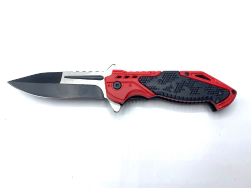 Photo 2 of Red And Black Folder Pocket Knife With Clip New