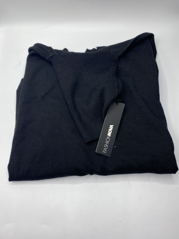 Photo 1 of Fashion Nova Tune It Out Turtleneck Tunic Sweater - Black Size Small