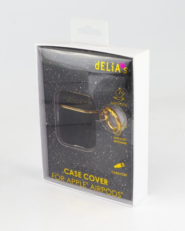 Photo 2 of Delia Black And Gold Glitter Airpod Case