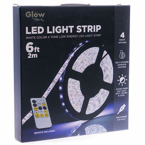 Photo 2 of 6 Foot White LED Light Strip with Remote Control

