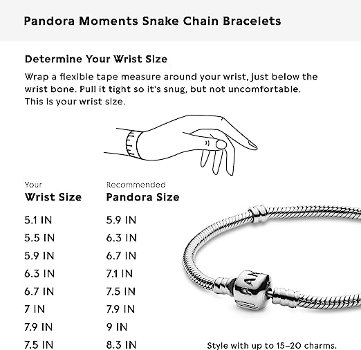 Photo 3 of  PANDORA Jewelry Iconic Moments Snake Chain Charm Sterling Silver Bracelet, 6.3"
