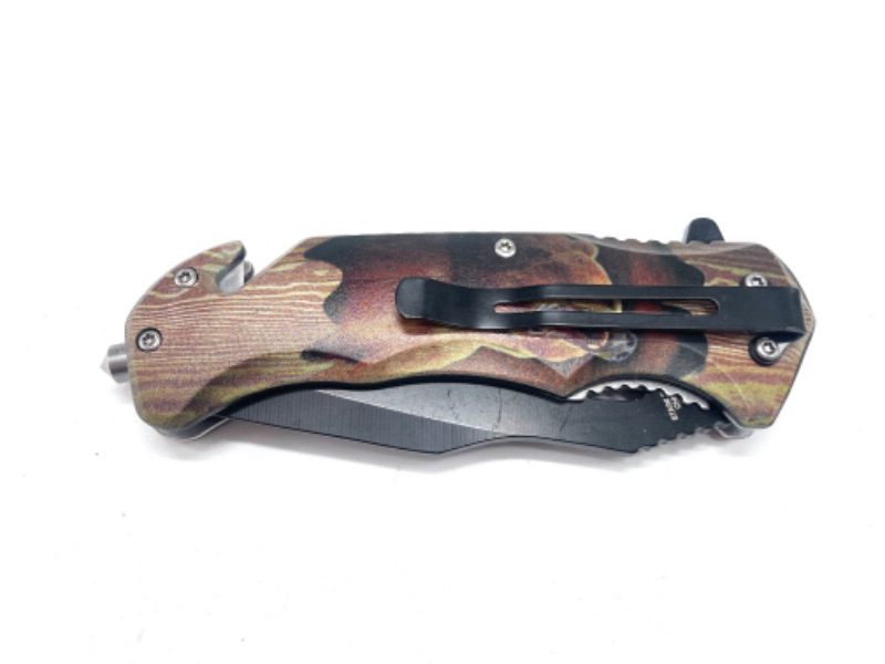 Photo 1 of Grizzly Bear Pocket Knife With Seatbelt Cutter And Window Breaker New