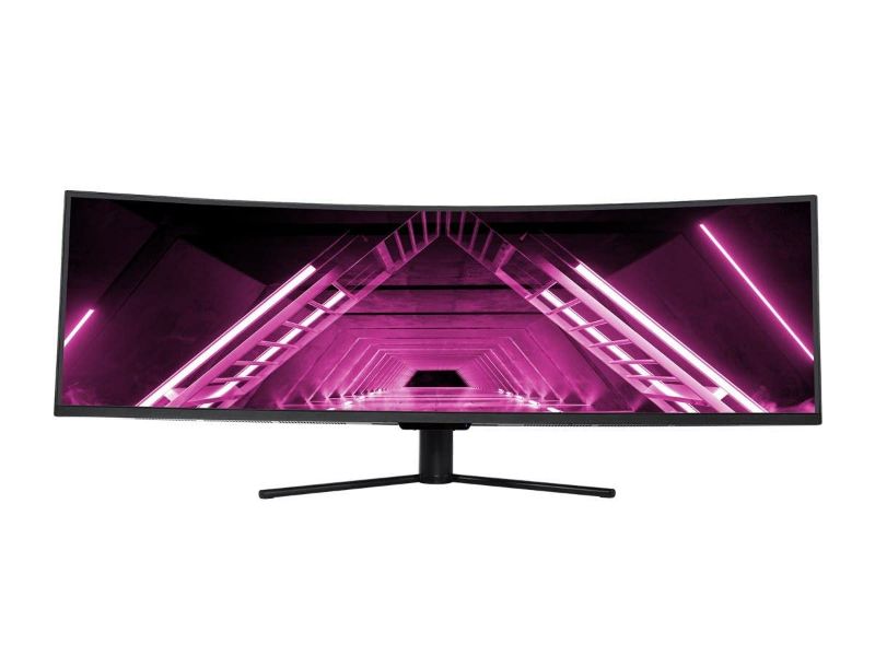 Photo 1 of Monoprice Curved Gaming Monitor - 49in, 32:9, 1800R, 5120x1440p, DQHD, 120Hz, Adaptive Sync, VA with Quantum LCD, 1800R Curvature - Dark Matter Series,Grey - Monitor/Stand, needs power source