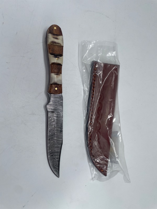 Photo 2 of Damascus DM1108-BRK Stag Hunter Fixed Blade Knife
