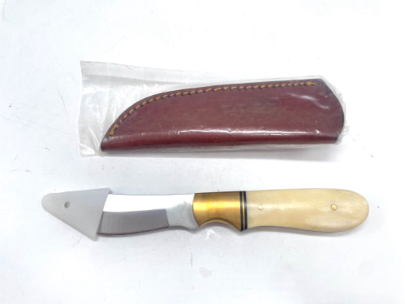 Photo 2 of SZCO Supplies Bone Handle Pot Belly Skinning Knife