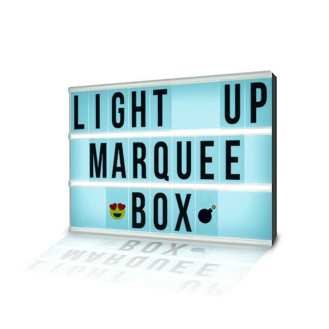 Photo 1 of Aura LED Multi-Color Light Up Marquee Box with Remote, Alphabet, Symbols, Numbers