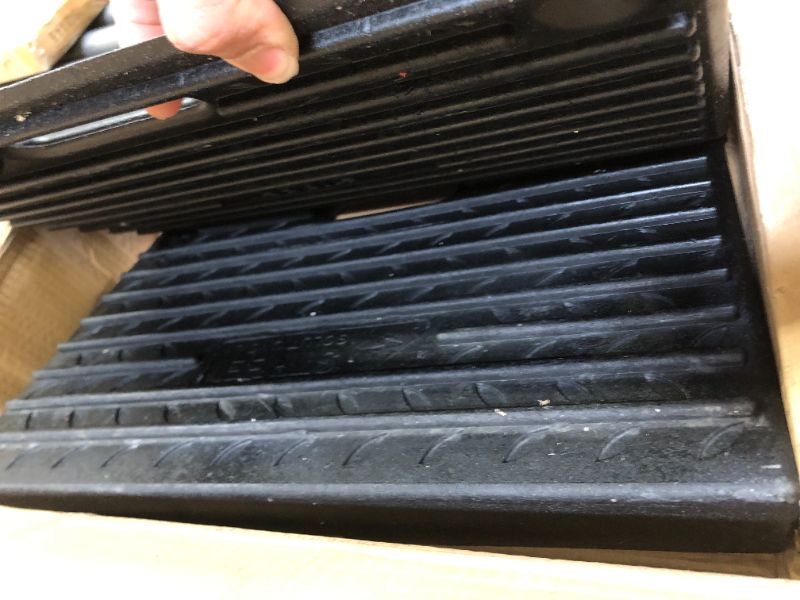 Photo 2 of 4" Inch Driveway Curb Ramp, Heavy Duty Rubber Ramps Perfect for Sidewalk, Low Cars, Curb Ramps for Motorhome, Truck, Shed Ramps, Pets & Wheelchair Threshold Ramp (4" Pack of 2)