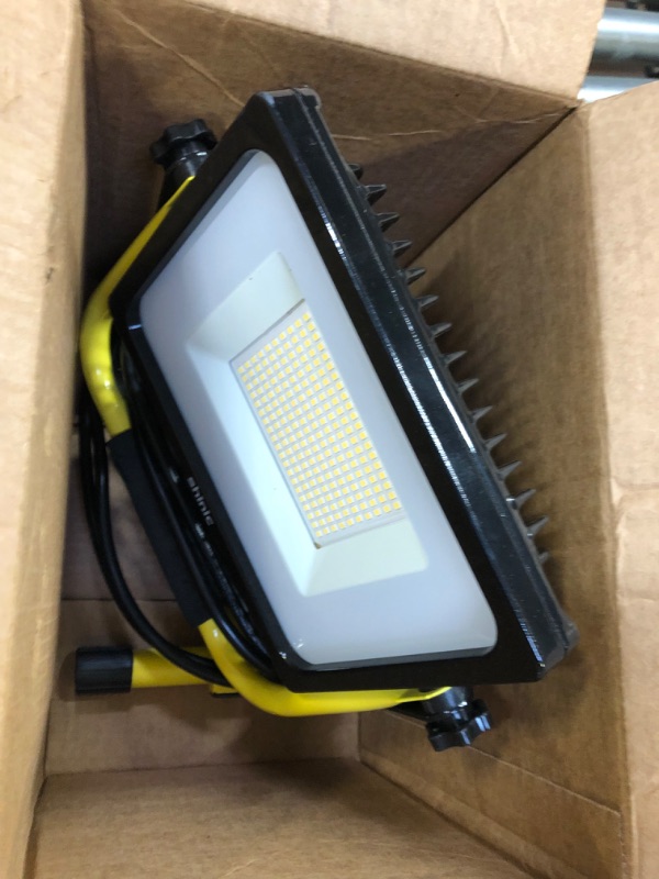 Photo 2 of 10000LM LED Work Light, Lhotse 80W Portable Flood Light with Socket & Switch, Outside Work Lights with Stand,16.4 ft Cord, 2 Brightness Modes Adjustable Worklight for Workshop Garage,Construction Site