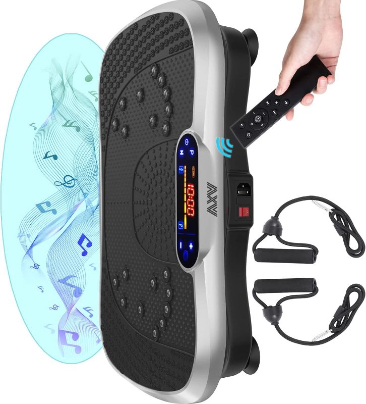 Photo 1 of AXV Vibration Plate Exercise Machine Whole Body Workout Vibrate Fitness Platform Lymphatic Drainage Machine for Weight Loss Shaping Toning Wellness Home Gyms Workout
