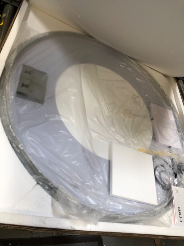 Photo 1 of FTOTI 36 Inch LED Round Mirror,Backlit Lighted Bathroom Mirror,6000K Wall Mounted Round Mirror with Lights,Frameless Circular Light Mirror,Anti-Fog&Dimmable,CRI90+,IP54 Waterproof Backlit Light Round 36''