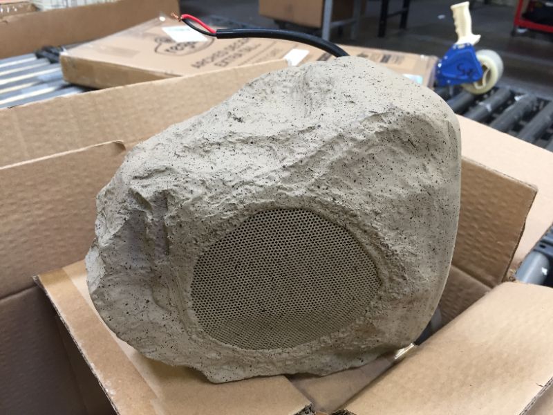 Photo 3 of Theater Solutions 2R4S Outdoor Sandstone Rock 2 Speaker Set for Yard Patio Pool Spa 4.5 in