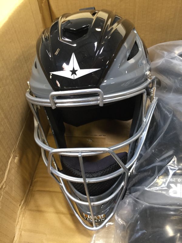 Photo 4 of All-Star System7 Axis NOCSAE Youth Catcher's Package - Black