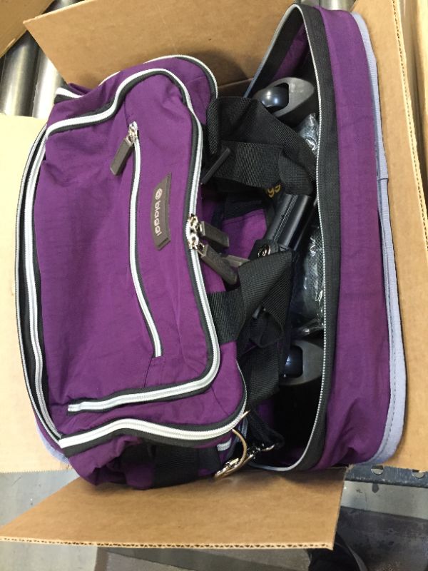 Photo 3 of Biaggi Zipsak Boost - Expandable Carry-On Luggage with Trolley Handle - Perfect for Travelers on the Go! (Purple)

