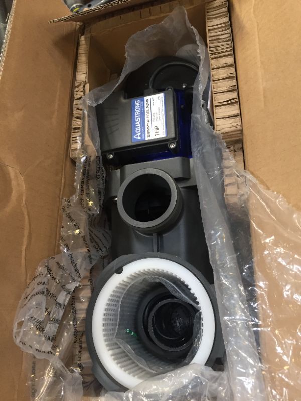 Photo 1 of Aquastrong 2 HP In/Above Ground Single Speed Pool Pump, 115V, 8917GPH, High Flow, Powerful Self Primming Swimming Pool Pumps with Filter Basket