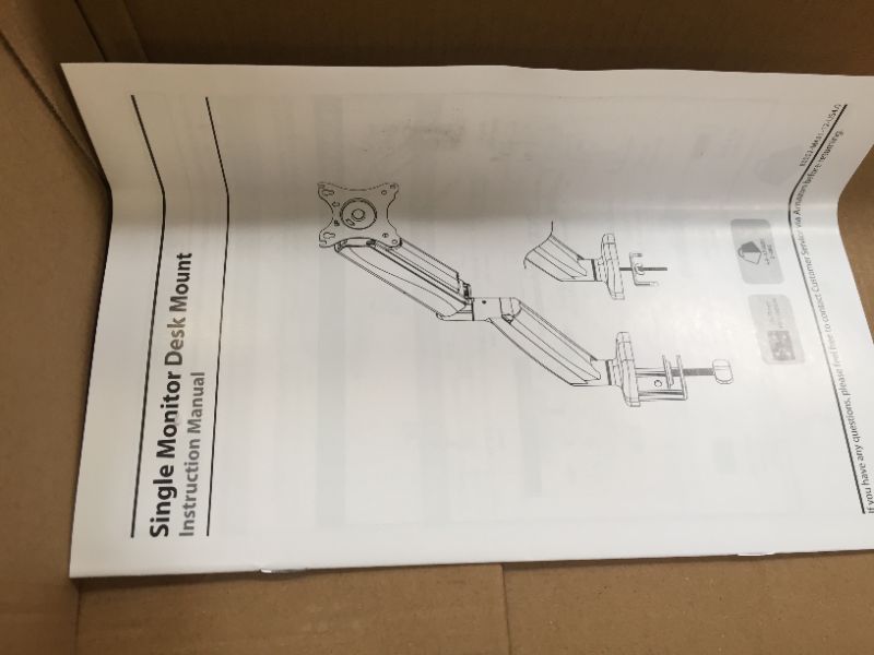 Photo 3 of MOUNTUP Single Monitor Desk Mount, Adjustable Gas Spring Monitor Arm Support Max 32 Inch, 4.4-17.6lbs Screen, Computer Monitor Stand Holder with Clamp/Grommet Mounting Base, VESA Mount Bracket, MU0004 Black