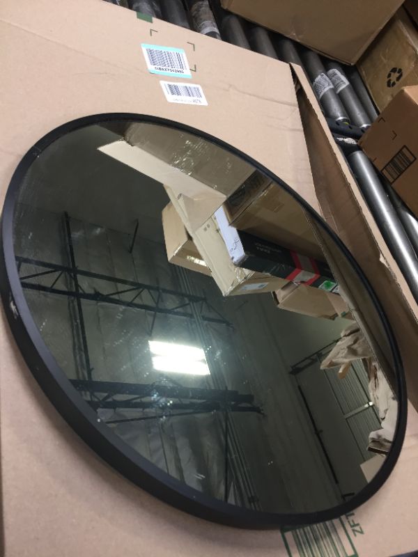 Photo 2 of  20 inch Round Mirror, Wall Mirror Circular, Black Bathroom Mirror, Round Wall Mirrors for Living Room, Bedroom, Bathroom,