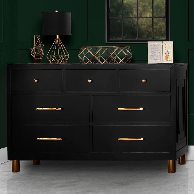 Photo 1 of Evolur Loft Art Deco Double Dresser - Dream On Me 875-BLK Black, 54.00? L x 18.00? W x 33.00? H
