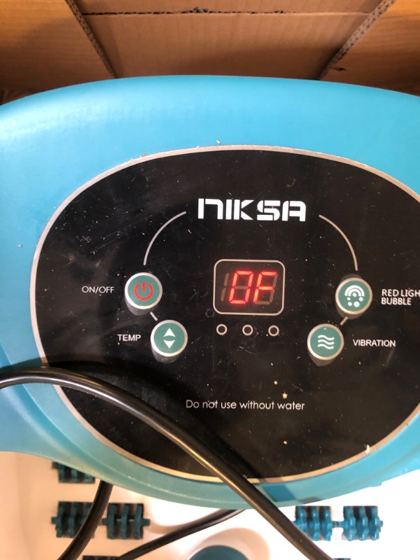 Photo 1 of Foot Spa Bath Massager with Heat, Bubble, Vibration and Temperature Control, 22 Massaging Rollers Foot Soak Tub for Foot Pain Relief, Pedicure Foot Soaker with Acupressure Massage Points & Red Light