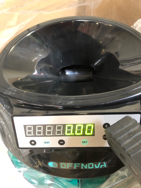 Photo 3 of OFFNOVA Electric Automatic Coin Sorter & Change Counter Machine, Coins up to 300 Coins Per Minute, Large LED Digital Display, Supports All Denomination of US Coins