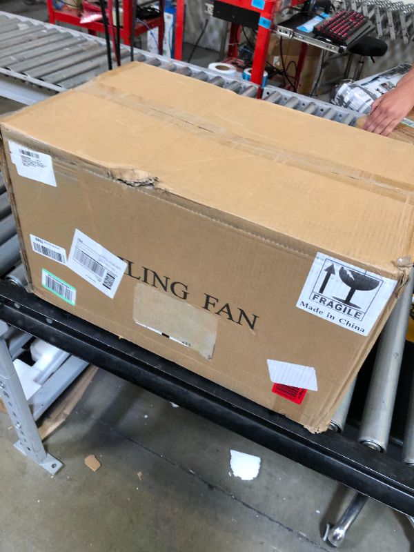 Photo 1 of Morpholife 52” Gold Ceiling Fan with Lights Remote Control, Modern Champagne Chandelier Ceiling Fan Light Kit, Indoor Farmhouse Rustic Ceiling Fan with 5 Abs Blades for Living Room, Bedroom