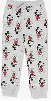 Photo 1 of Amazon Essentials Disney | Marvel | Star Wars Boys and Toddlers' Fleece Jogger Sweatpants ---Heather Grey Mickey ------- SIZE SMALL