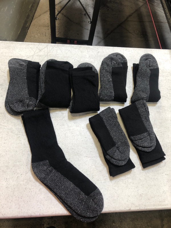 Photo 1 of 8 PACK OF BLACK AND GREY CREW SOCKS 