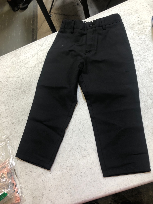 Photo 2 of YuanLu Flat Front Boys Dress Pants with Adjustable Waist 5T/6T 