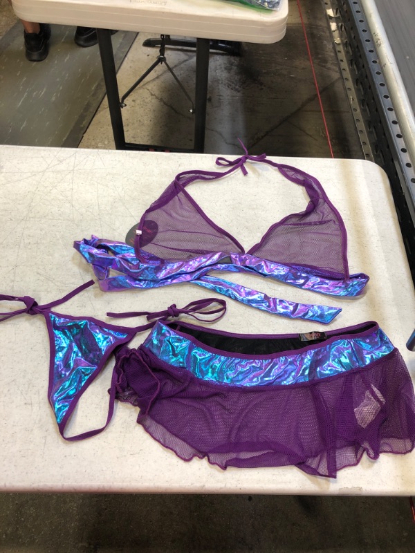 Photo 1 of ADOME MESH PURPLE CHROME LINGERIE M