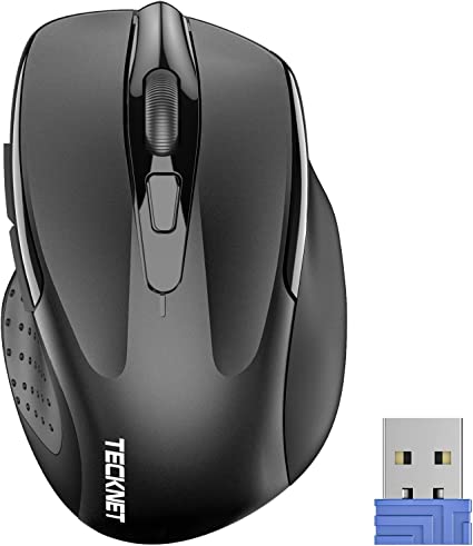 Photo 1 of TECKNET Wireless Mouse, 2.4G Ergonomic Optical Mouse, Computer Mouse for Laptop, PC, Computer, Chromebook, Notebook, 6 Buttons, 24 Months Battery Life, 2600 DPI, 5 Adjustment Levels
