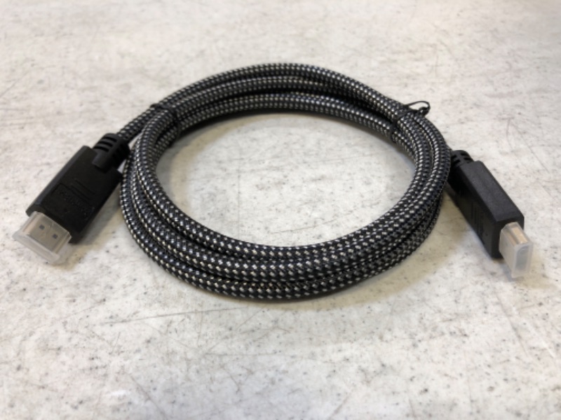 Photo 2 of PowerBear 4K HDMI Cable 3 ft | High Speed Hdmi Cables, Braided Nylon & Gold Connectors, 4K @ 60Hz, Ultra HD, 2K, 1080P, ARC & CL3 Rated | for Laptop, Monitor, PS5, PS4, Xbox One, Fire TV, & More
