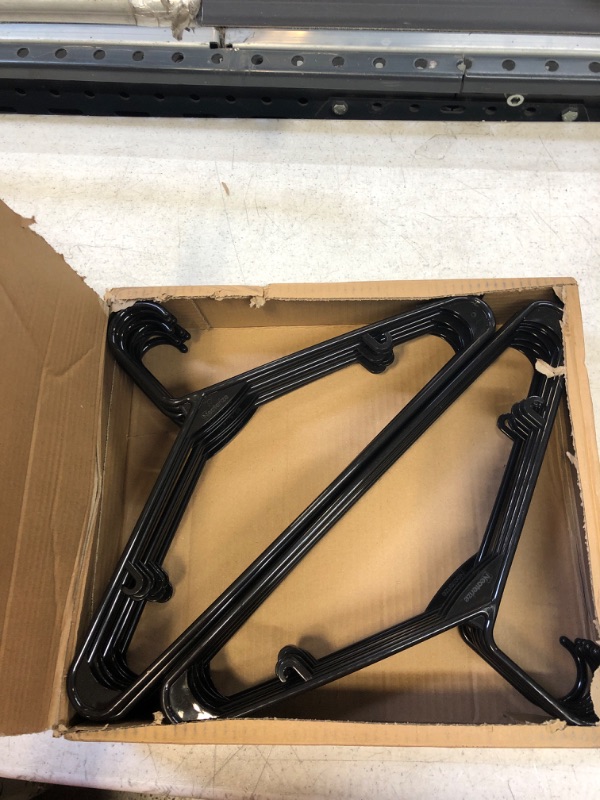 Photo 1 of  20 Pack Black Plastic Hangers For Clothes 