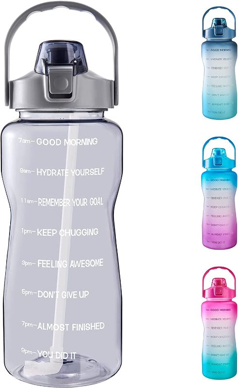 Photo 1 of 64oz Leakproof Free Drinking Water Bottle with Motivational Time Marker BPA Free for Fitness, Gym and Outdoor Sports