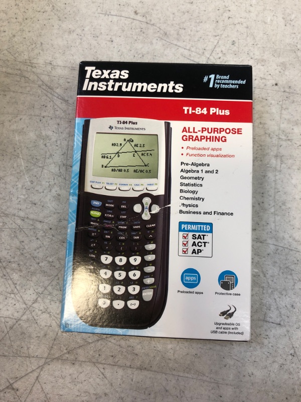 Photo 2 of Texas Instruments TI-84 Plus Graphics Calculator, Black