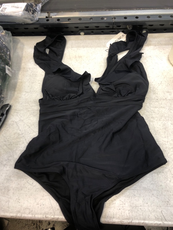 Photo 1 of BLACK ONE PIECE BATHING SUIT SMALL 